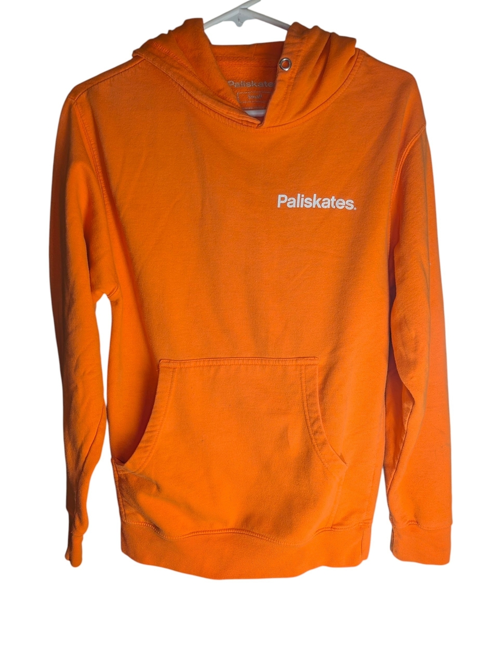 Paliskates Neighborhood Skate Shop Neon Orange Pullover Hoodie - Size Small